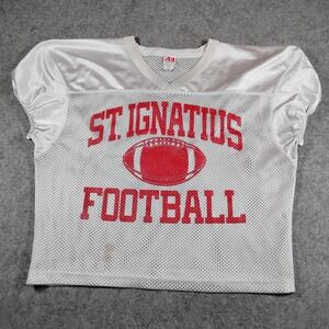 A4 St Ignatius Football Jersey Mens Medium White Mesh Practice Shirt
